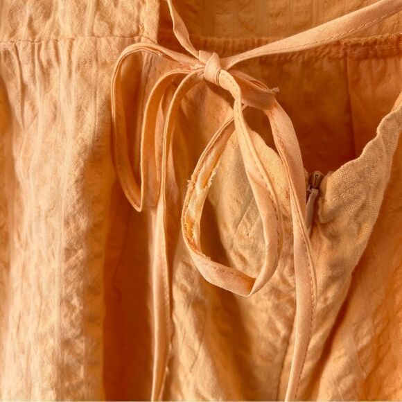 ASOS Yellow Seersucker Puff Sleeve Lace Up Back Romper - Picture 11 of 13